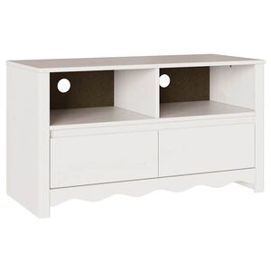 vidaXL TV ormar Drammen Bijelo 99 x 43 x 55 cm Čvrsto borovo drvo