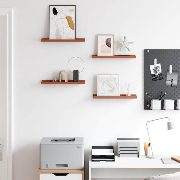 vidaXL Polica na zidu 4 pcs Crvena 40 x 9 x 3 cm Konstruirano drvo