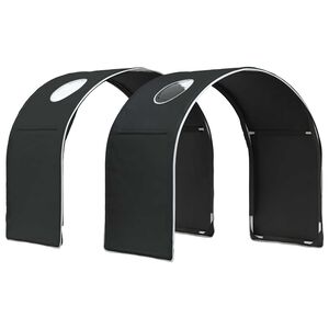 vidaXL Tunis za krevet 2 pcs Crna 211 x 52,5 x 2 cm Poliester