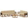 vidaXL Set vanjskih sofa 7 kom. Prirodna