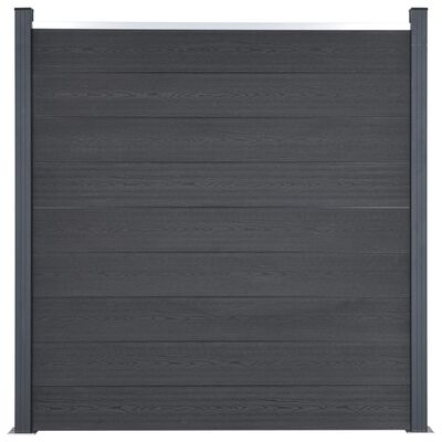 vidaXL Set panela za ogradu sivi 180 x 186 cm WPC