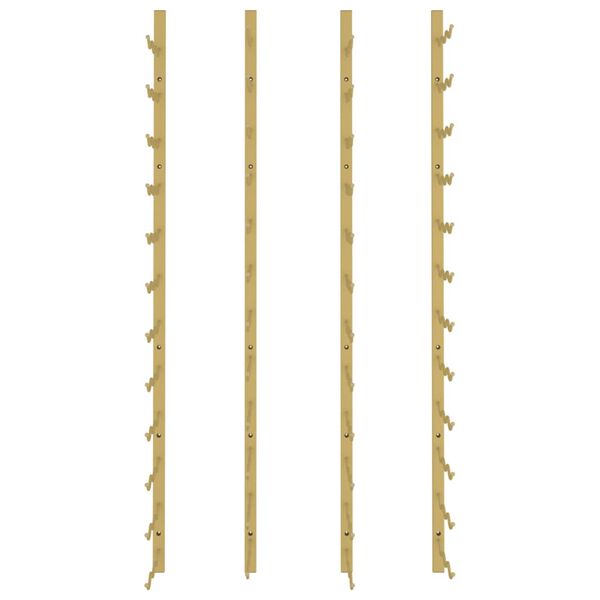 vidaXL Zidni stalak za vino za 36 boca 2 kom zlatni željezni