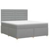 vidaXL Boxspring krevet s madracem Svjetlosiva 140 x 190 cm Tkanina