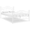 vidaXL Okvir za krevet bijeli metalni 120 x 200 cm