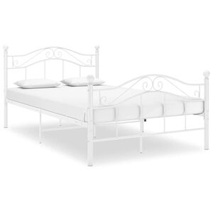 vidaXL Okvir za krevet bijeli metalni 120 x 200 cm