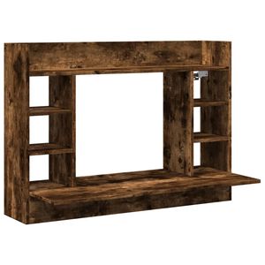 vidaXL Zidni radni stol boja dimljenog hrasta 105x48x75 cm drveni
