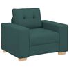 vidaXL Sofa 3 pcs Tamnozelena 221 x 80 x 80 cm Platnasta tkanina