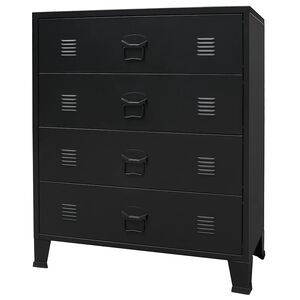vidaXL Ladičar od metala u industrijskom stilu 78 x 40 x 93 cm crni