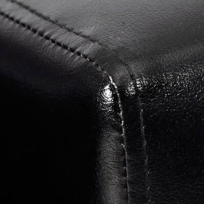 vidaXL Kockasta fotelja crna od umjetne kože
