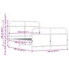 vidaXL Metalni okvir kreveta bez madraca boja hrasta sonome 140x200 cm