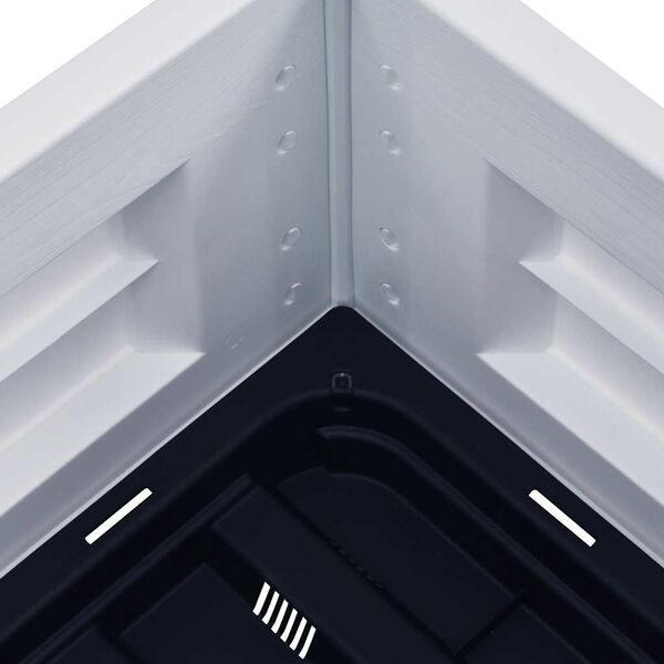 vidaXL Povi&scaron;ena vrtna gredica PP bijela 43 x 43 x 35 cm