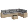 vidaXL 8-dijelni set vrtnih sofa od poliratana s jastucima bež