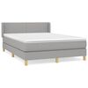 vidaXL Krevet box spring s madracem svjetlosivi 140x200 cm od tkanine