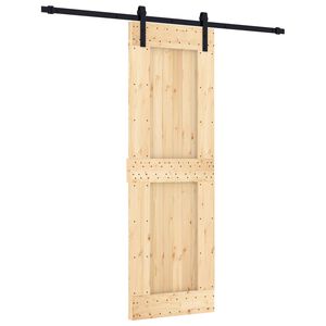 vidaXL Klizna vrata 70 x 210 cm Čvrsta borovina (neobrađena)