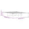 vidaXL Metalni okvir za krevet crni 140x190 cm