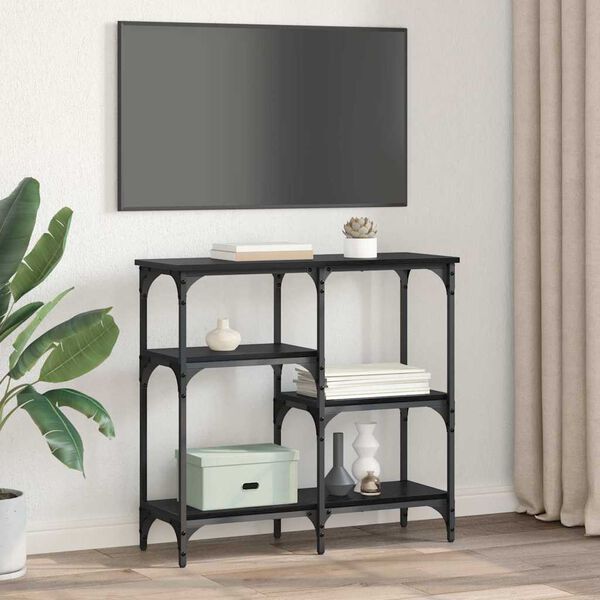 vidaXL Konzolna stolica Crni hrast 80 x 29 x 75 cm Konstruirano drvo