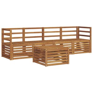 vidaXL Setovi sofa 5 pcs Prirodna Čvrsto drvo akacije