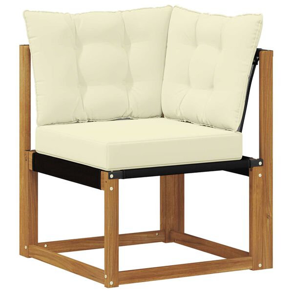 vidaXL Set vanjskih sofa s jastukom 7 pcs Prirodna i krem