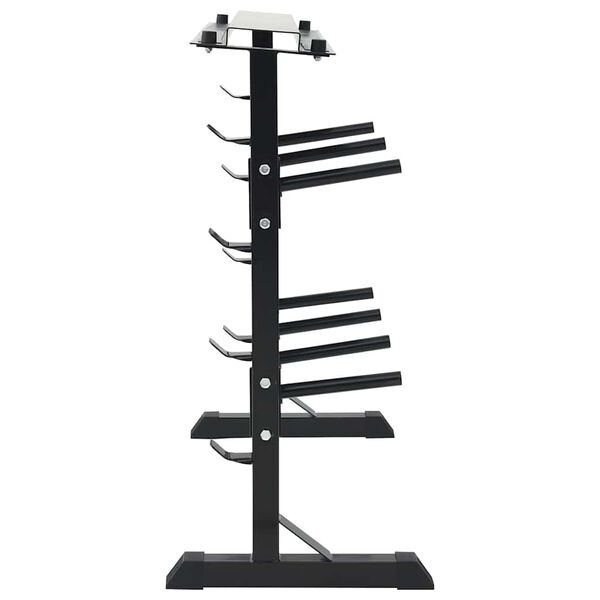 vidaXL Rack za bučice Crna 99 x 45 x 95,5 cm Čelik s prahom premazan