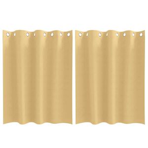 vidaXL Zavjese za blackout s prstenovima 2 pcs Bež 140 x 140 cm