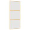 vidaXL Klizna vrata zlatna 90 x 205 cm matirano staklo ESG i aluminij