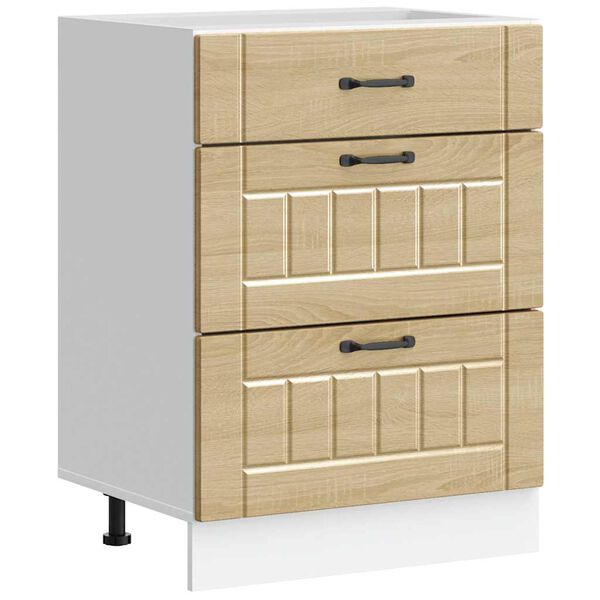 vidaXL Donji kuhinjski ormarić Lucca boja hrasta konstruirano drvo