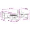 vidaXL Set vanjskih sofa 6 pcs Prirodna i krem Čvrsto drvo akacije