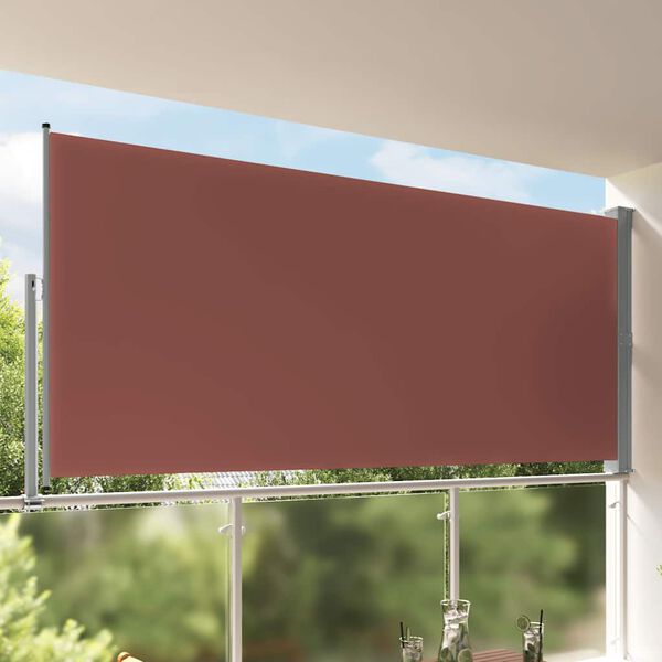 vidaXL Uvlačiva bočna tenda za terasu 160 x 300 cm smeđa