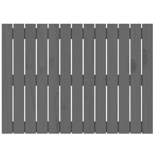 vidaXL Zidno uzglavlje sivo 82,5x3x60 cm od masivne borovine