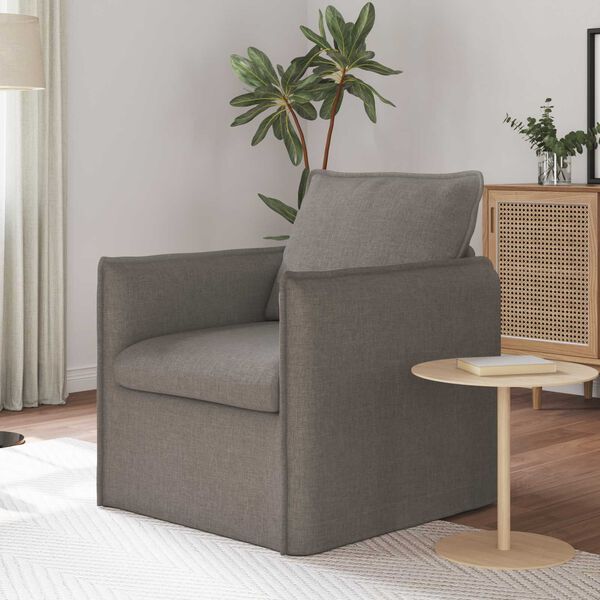 vidaXL Sofa 60cm Sivo-smeđa Metal