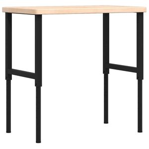 vidaXL Radni stol 100x60x(73-99,5) cm od masivne hrastovine pravokutni
