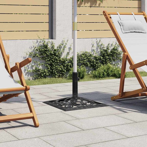 vidaXL Stalak za suncobran crni 47 x 47 x 33 cm od lijevanog željeza