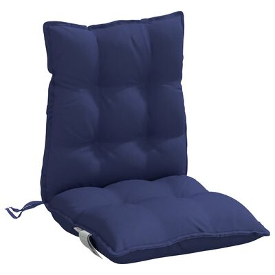 vidaXL Jastuci za stolice s niskim naslonom 6 kom tamnoplavi tkanina