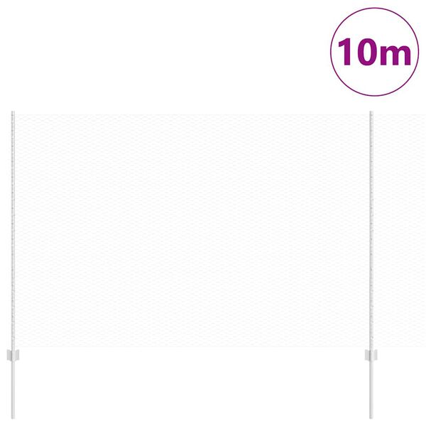 vidaXL Ograda s postovima Srebrno 1,5 x 10 m Čelik