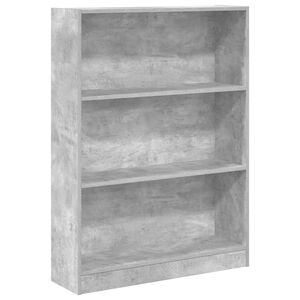 vidaXL Regal za knjige boja betona 80x24x109 cm konstruirano drvo