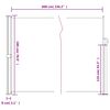 vidaXL Bočna tenda na uvlačenje smeđesiva 180x600 cm