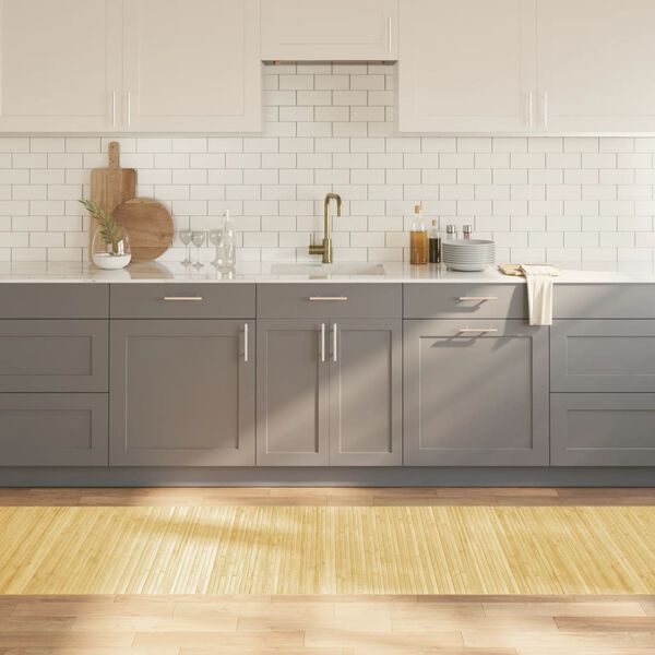 vidaXL Tepih pravokutni svijetli prirodni 80 x 500 cm od bambusa