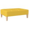 vidaXL Dvosjed na razvlačenje od tkanine s tabureom žuti