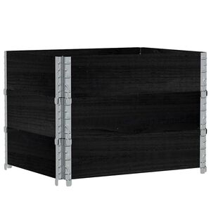 vidaXL Okviri za palete 3 kom crni 80x60 cm od masivne borovine