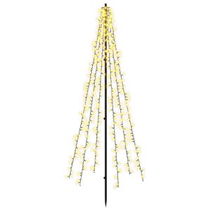 vidaXL LED božićno drvce 165 cm 540 LED lampica Topla bijela Čelik
