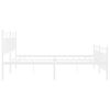 vidaXL Metalni okvir kreveta uzglavlje i podnožje bijeli 183x213 cm