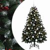 vidaXL Umjetno božićno drvce zeleno s kuglicom 150 cm 150 LED lampica