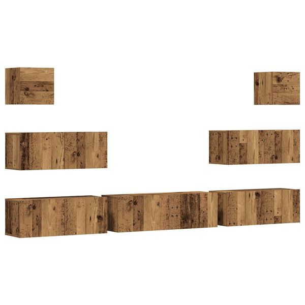 vidaXL 7-dijelni zidni set TV ormarić konstruirano drvo