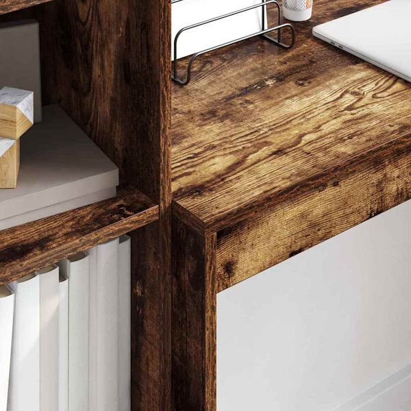 vidaXL Stol Dimljeni hrast 100 x 40 x 76 cm