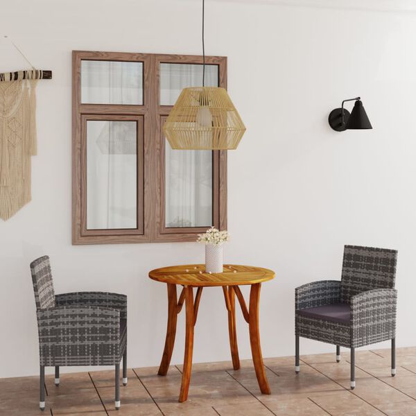 vidaXL 3-dijelni vrtni blagovaonski set antracit