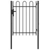 vidaXL Ogradna vrata BOXTEL 103 x 175 cm Čelik s prahom premazan Siva