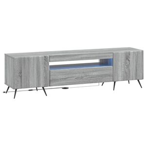 vidaXL LED TV kabinet Siva Sonoma Konstruirano drvo