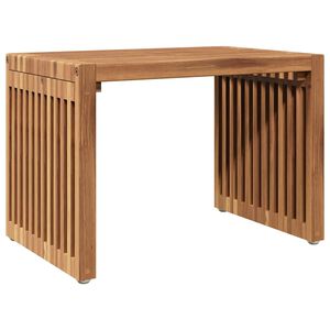 vidaXL Vrtni bočni stol Smeđa 50 x 32,5 x 35 cm Čvrsto teak drvo