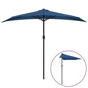 vidaXL Balkonski suncobran plavi 270 x 144 x 222 cm polukružni