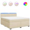 vidaXL Krevet s oprugama i madracem krem 180x200 cm od tkanine